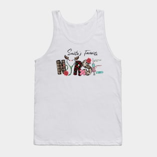 Santa's Favorite Nurse Tank Top